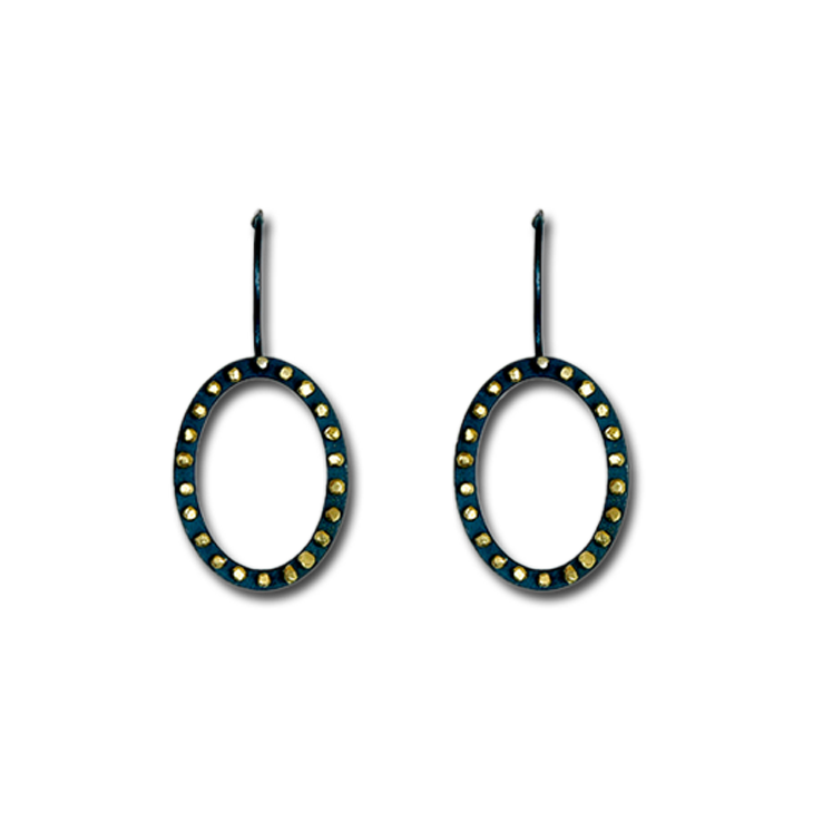 Spangles Outline Large Oval Earrings