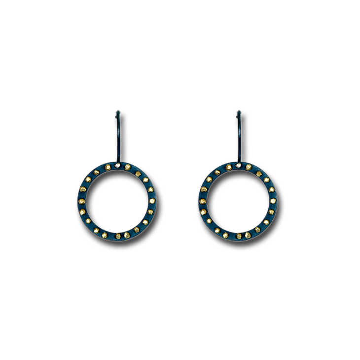 Spangles Outline Large Round Earrings