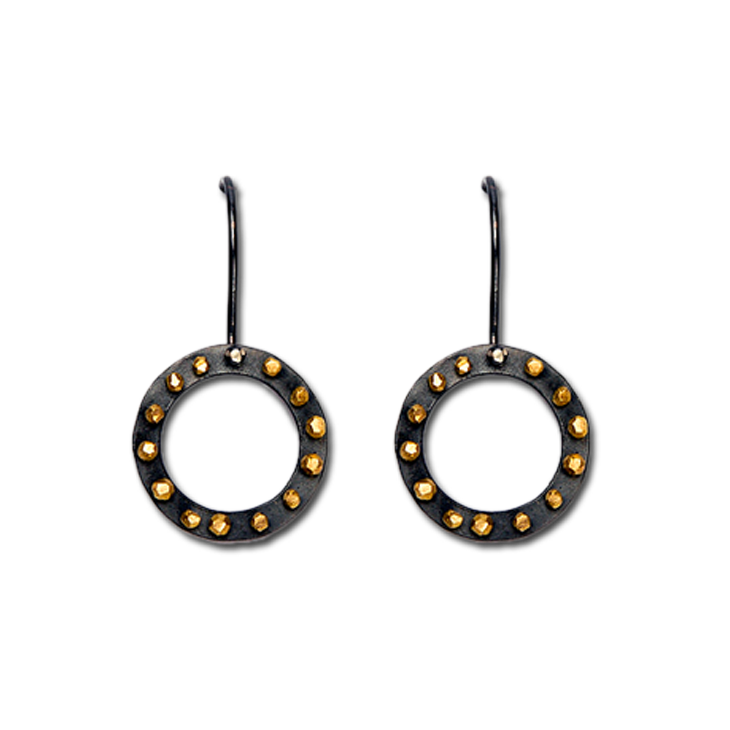 Spangles Small Outline Round Hook Earrings