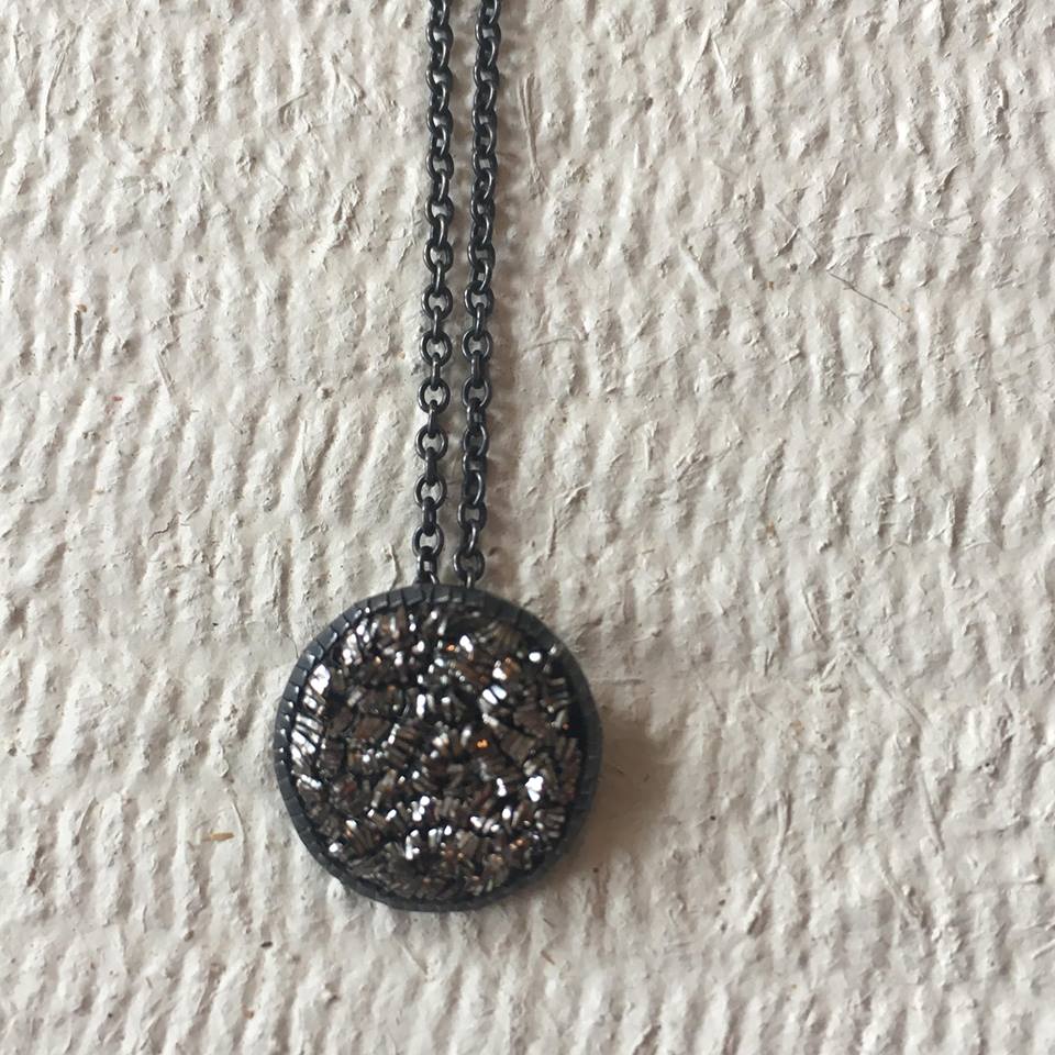 Sparkler 14mm Antique Pendant Necklace