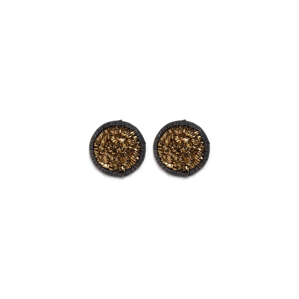 Sparkler 14mm Golden Stud Earrings