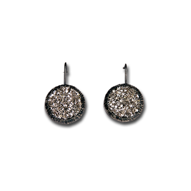 Sparkler 14mm Silver Fixed Hook Earrings