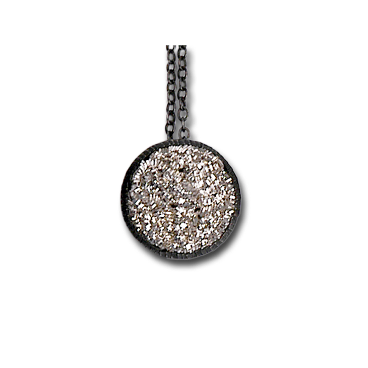 Sparkler 18mm Silver Pendant Necklace