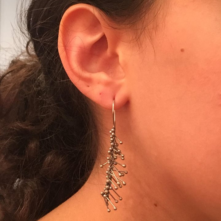 Stamen Silver Hook Earrings