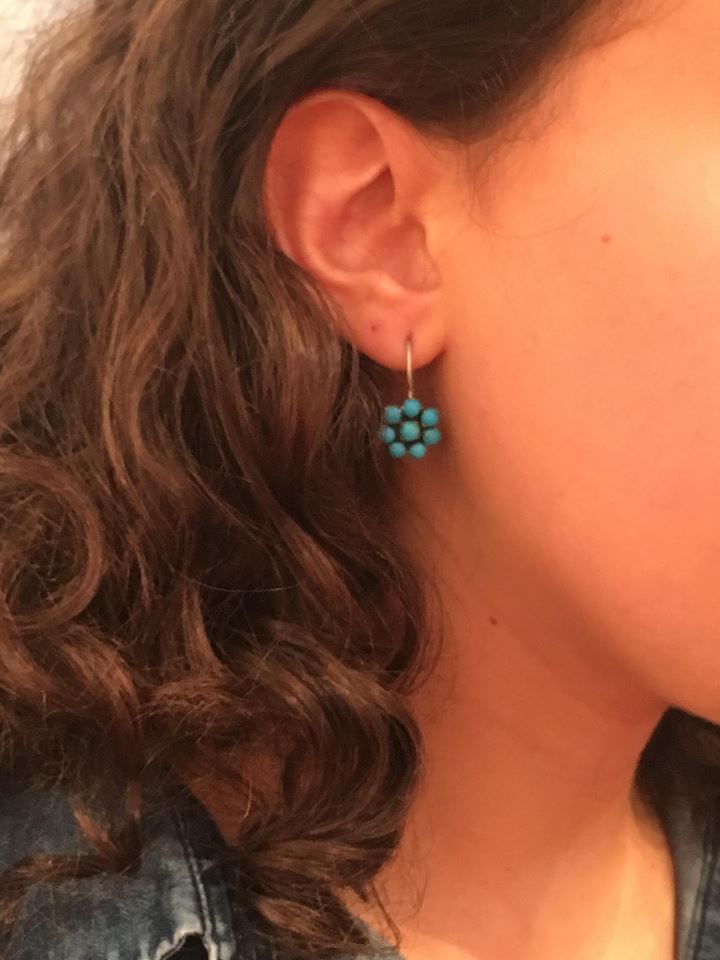 Turquoise Small Flower Earrings