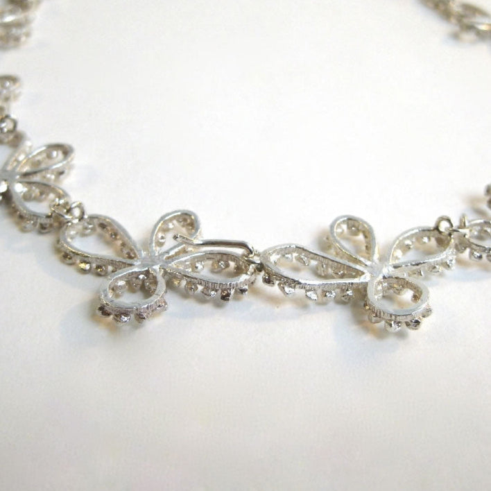 Victoria 4 Petal Silver Necklace