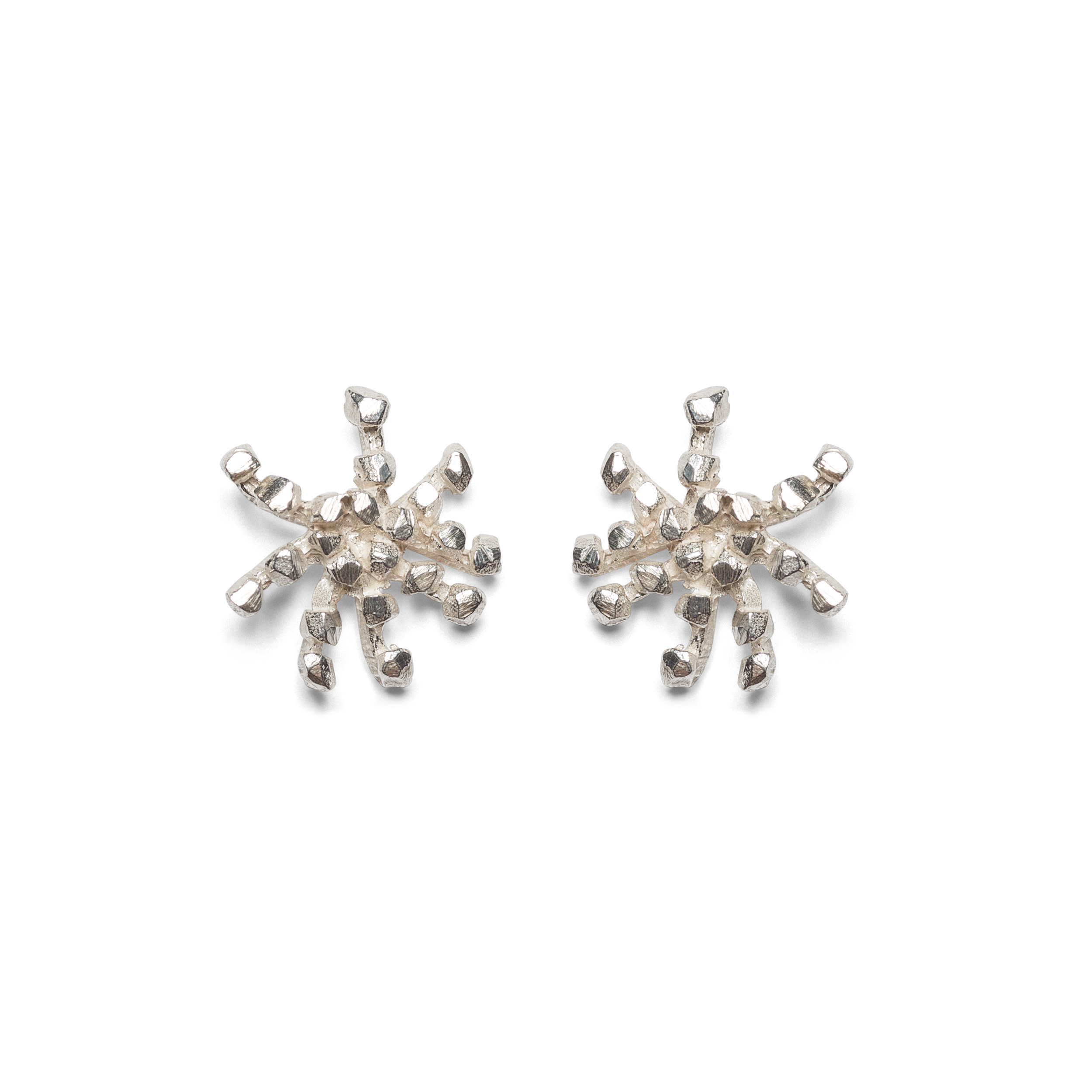 Victoria Small Starburst Stud Silver Earrings