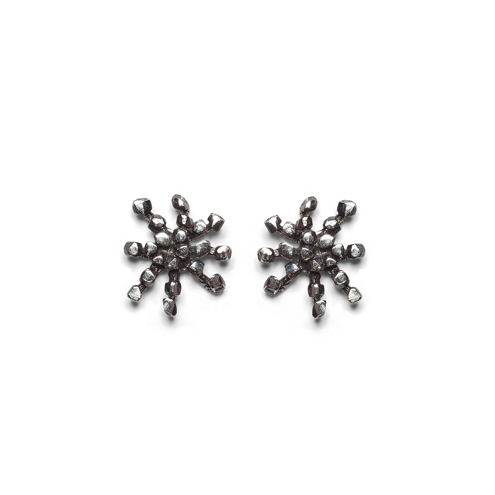 Victoria Small Starburst Stud (Patina) Earring