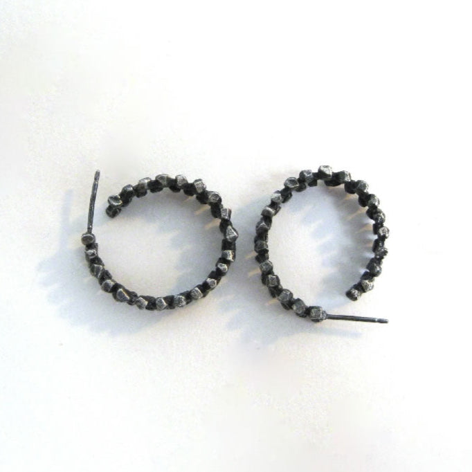 Victoria Track Hoop Earrings (Patina)