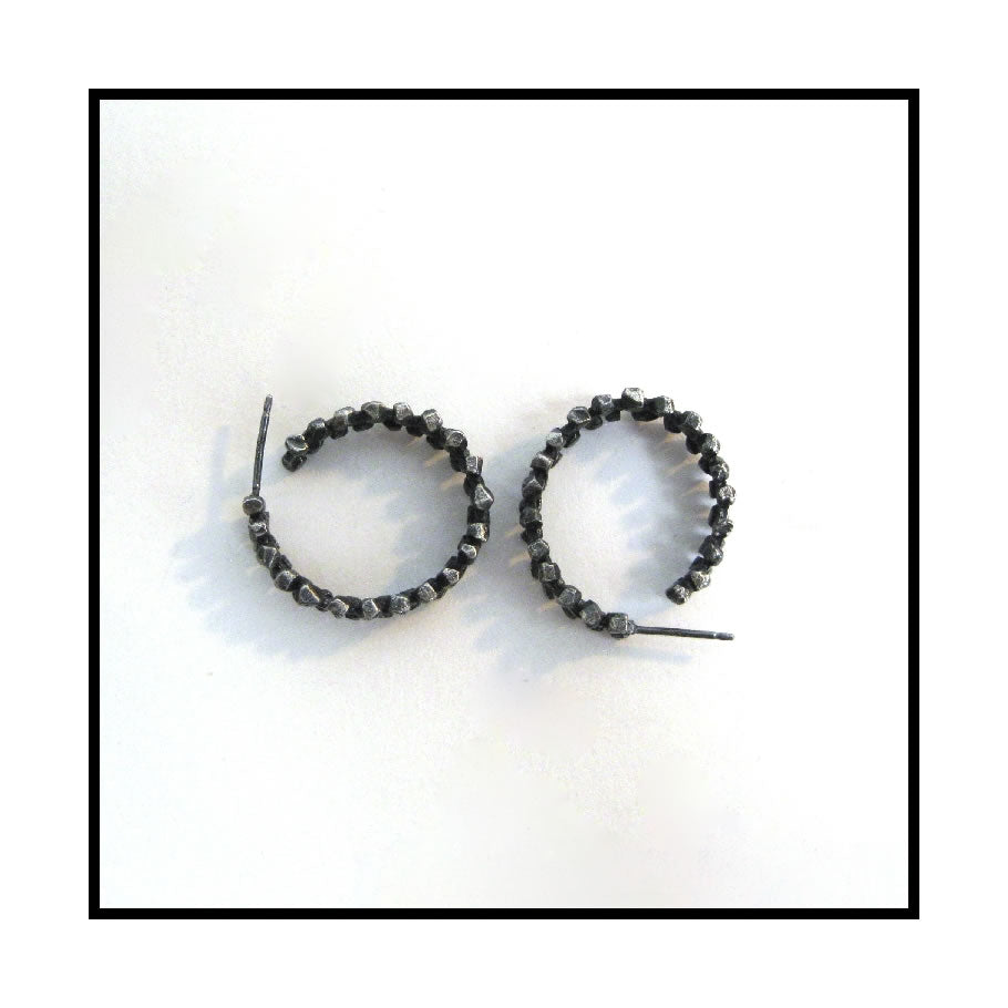 Victoria Track Hoop Earrings (Patina)