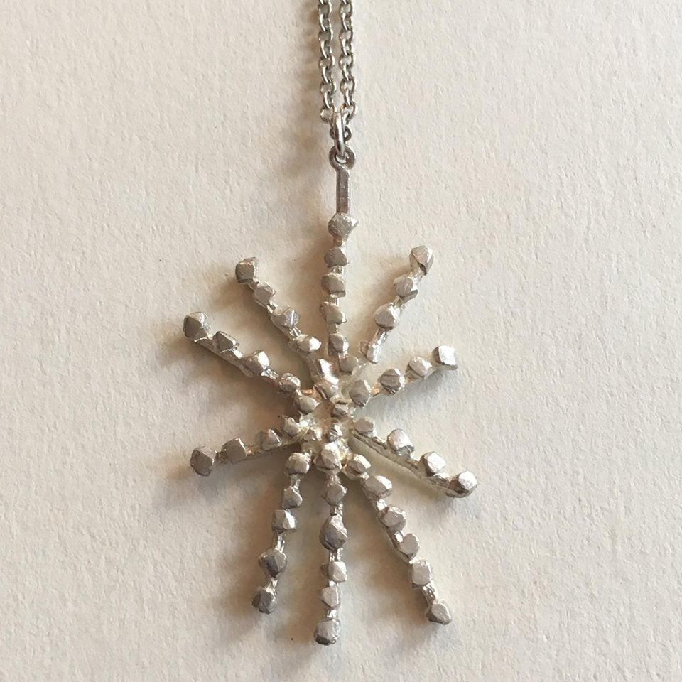 Victoria Starburst Large Silver Pendant