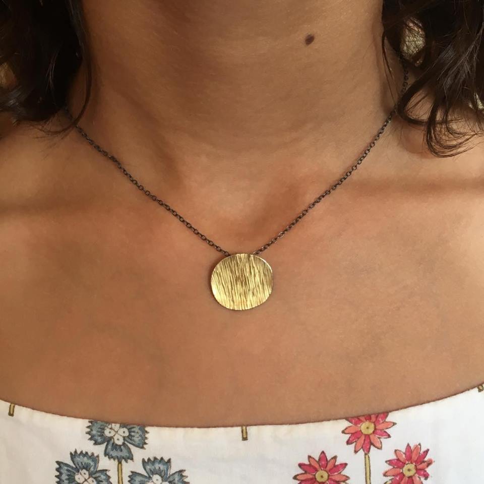 Water Gold Pendant Necklace