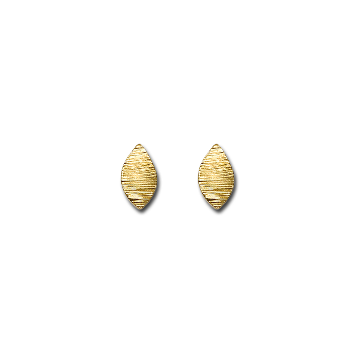 Water Leaf Gold Earrings