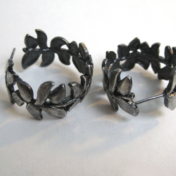Wisteria Large Hoop Earrings (Patina)